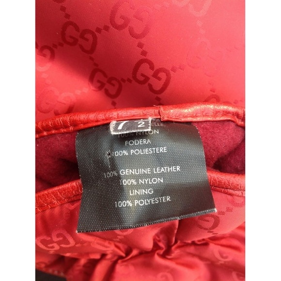 Gucci Monogram Mittens with leather trim - Picture 7 of 8