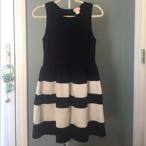 Black and white classic striped dress