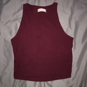 Maroon crop top