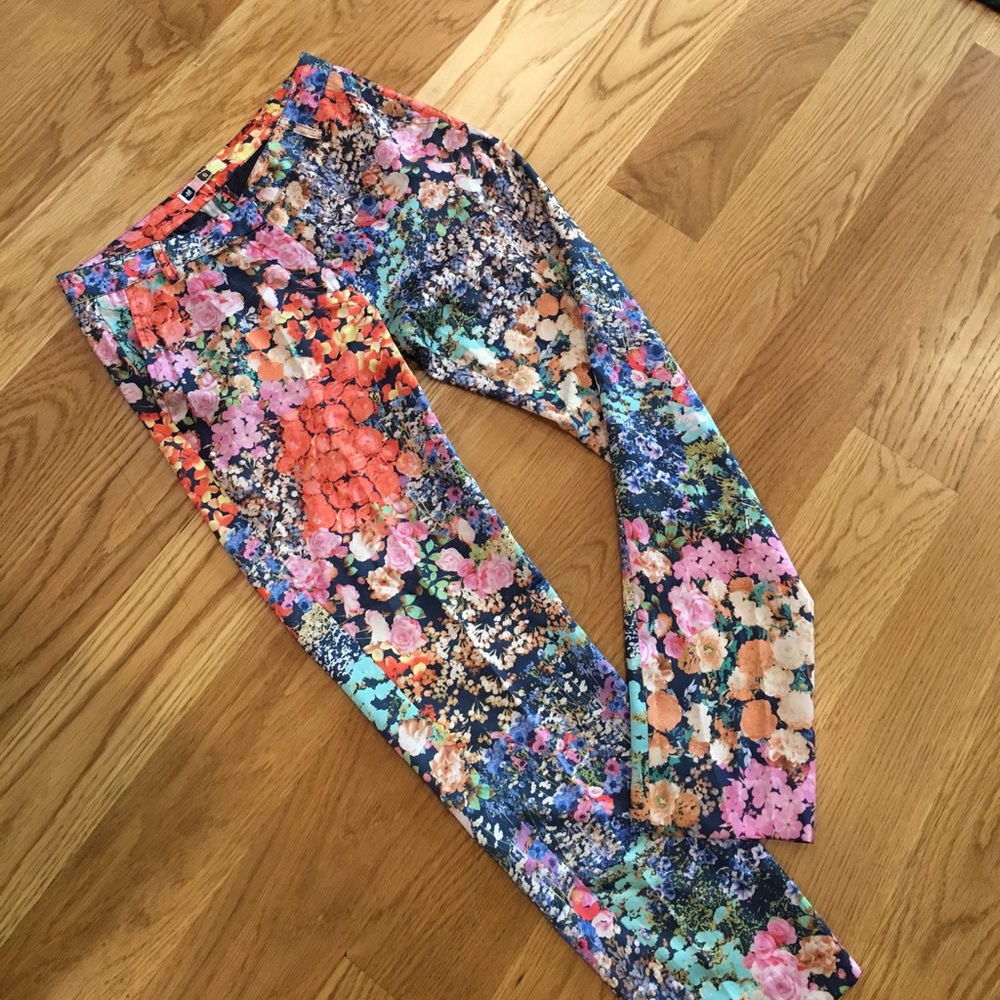 MSGM Girls ★ Flower Print Ankle Pants