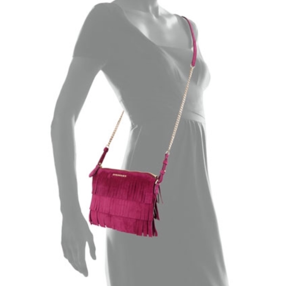 NWT Burberry fringed suede crossbody bag - Picture 3 of 7