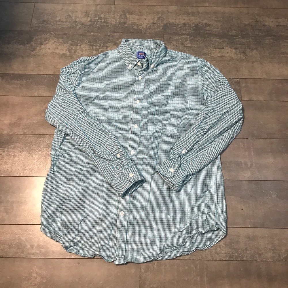 Le Tigre houndstooth long sleeve button down large