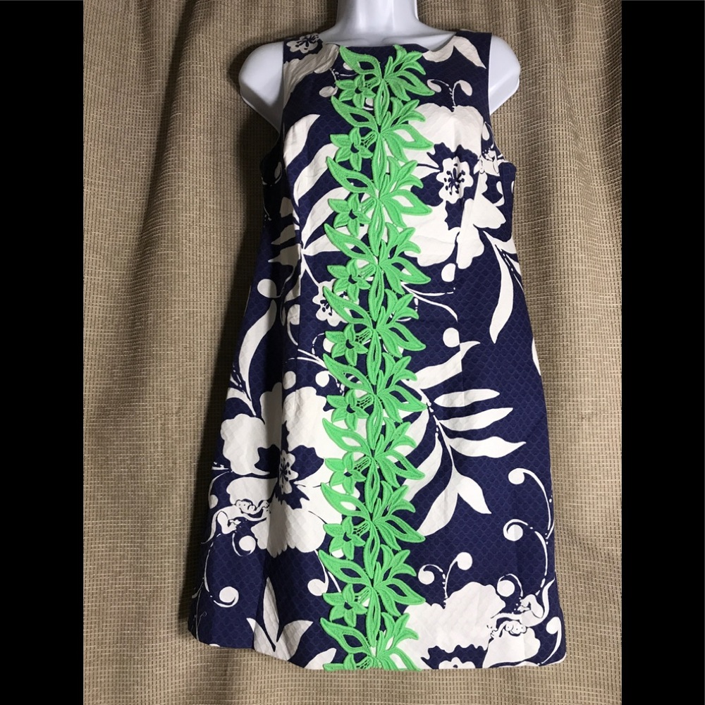 NWOT Lilly Pulitzer Shift Dress In Navy and Green