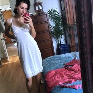 Lace top, ivory nightgown/ slip