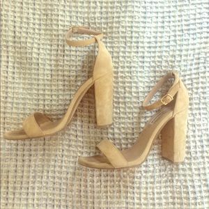 Steve Madden Nude Ankle Strap Heels