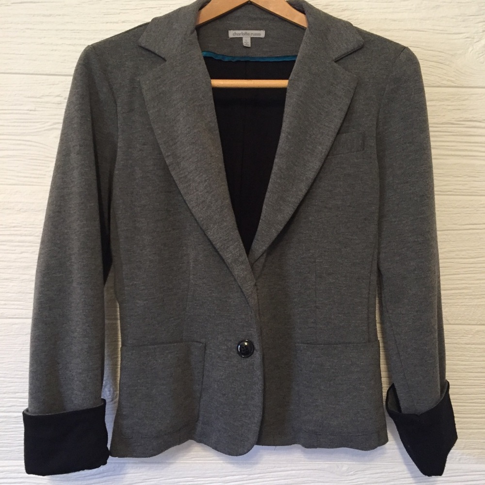 Charlottes Ruse Gray and Black Blazer