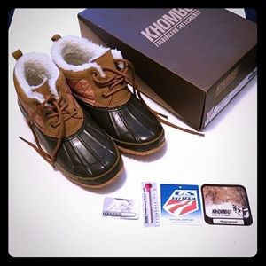 Khombu 8M Loon Quilted Ankle Rain Boots NWT