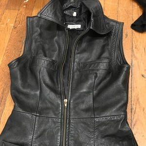 Leather Bebe vest
