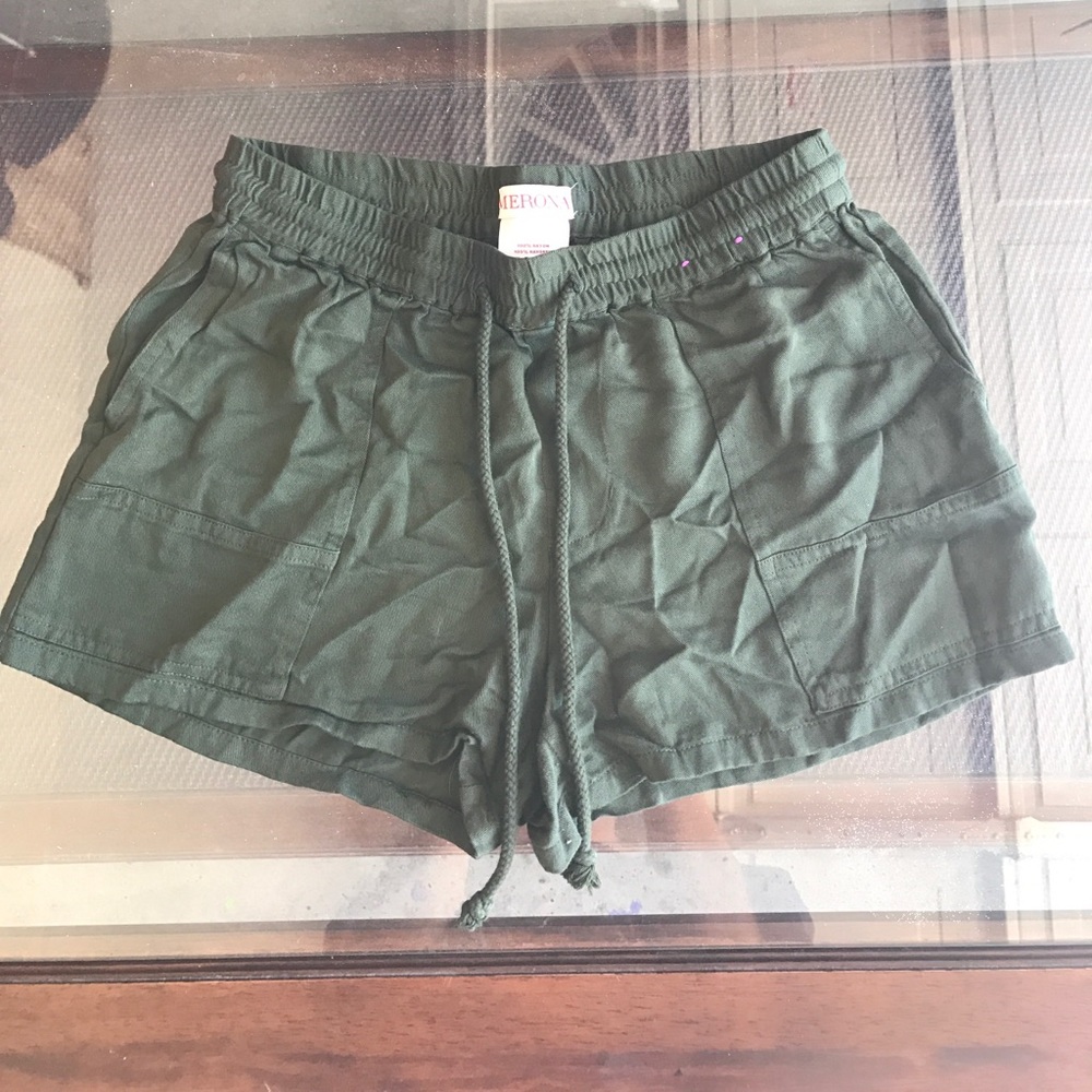 Merona Dark Green High Wasted Soft Shorts
