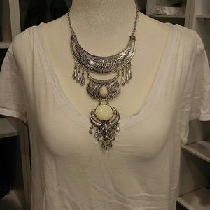 NWT INDIE BOHO SILVER 3 TIER COLLAR CHAIN NECKLACE NWT INDIE BOHO SILVER 3 TIER COLLAR CHAIN NECKLACE