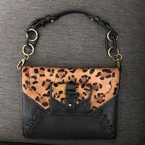 Bebe leather clutch