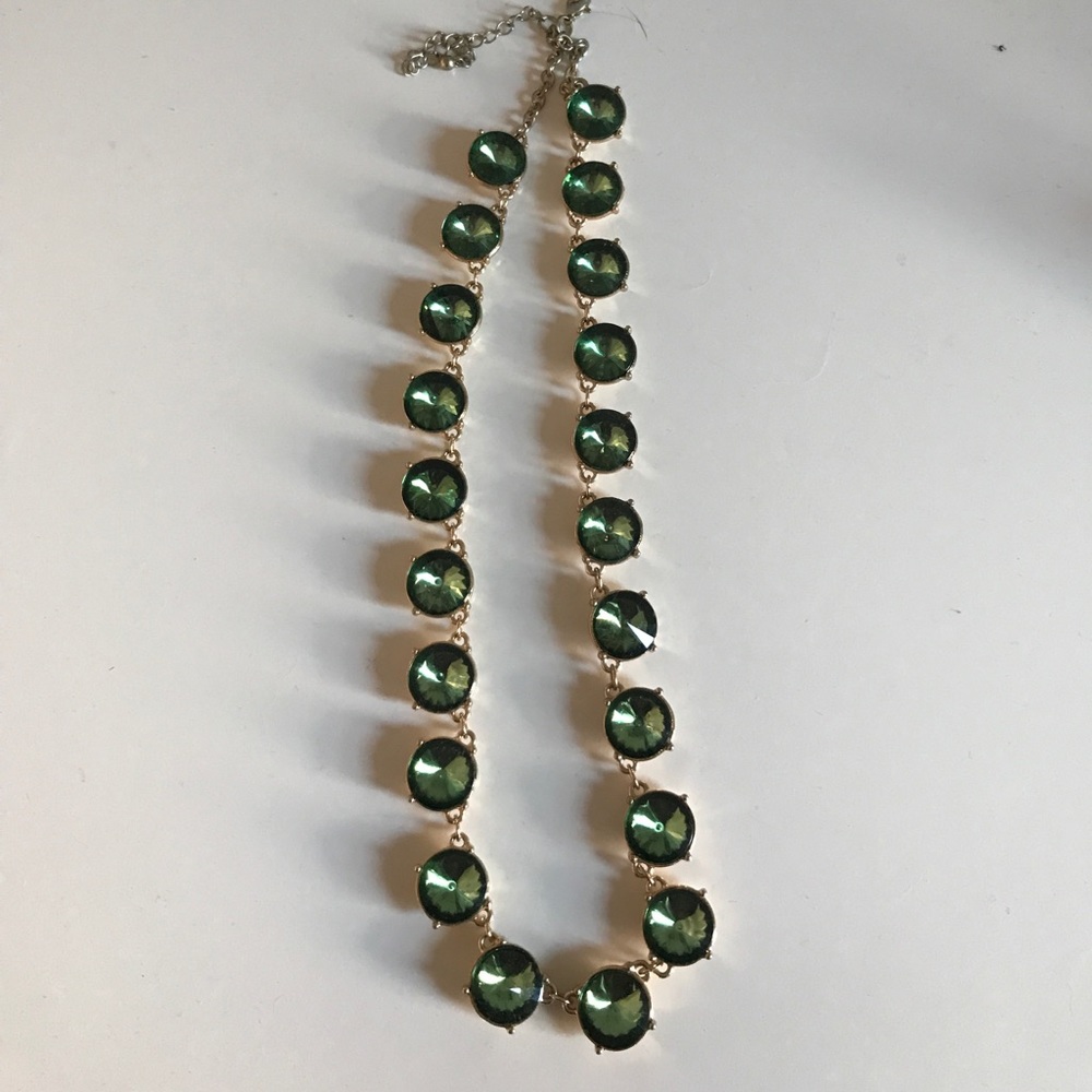 Emerald green statement necklace