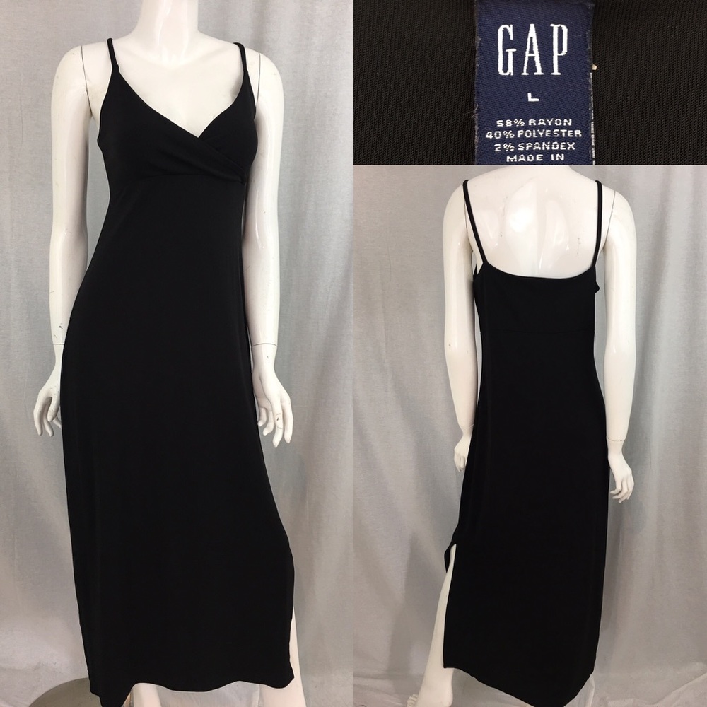 SOLD 🎒Large Gap Spaghetti Strap Maxi Slit Dress - Picture 1 of 8