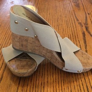 Madden Girl Cork Wedges sz8.5