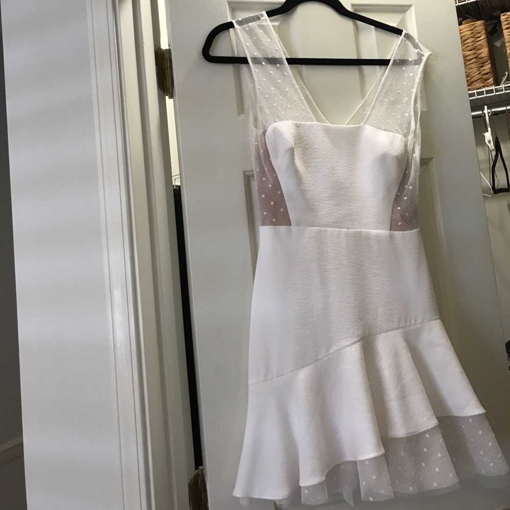BCBG white cocktail dress