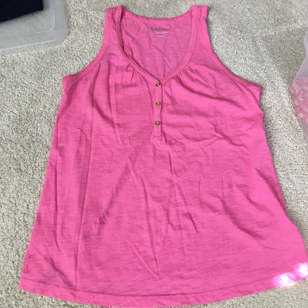 button up lily pulitzer tank