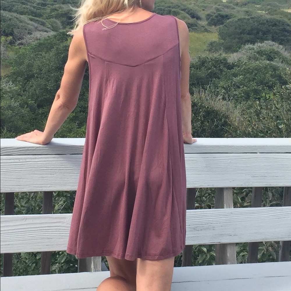 Cut out mauve mini dress - Picture 6 of 7