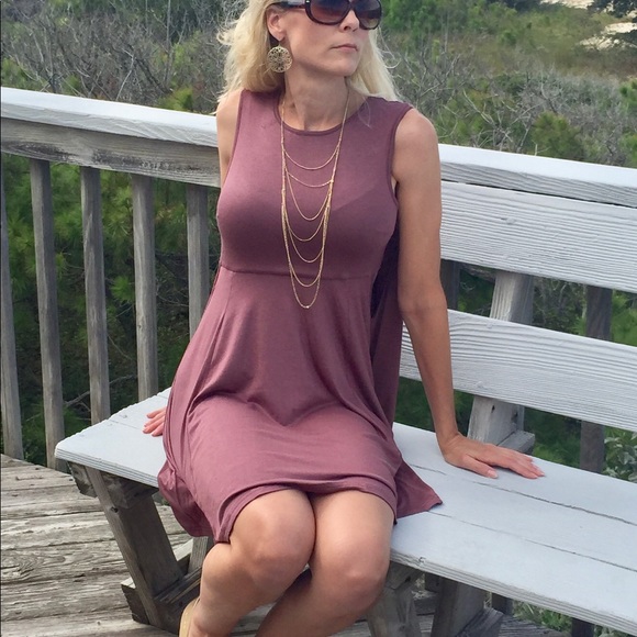 Cut out mauve mini dress - Picture 3 of 7