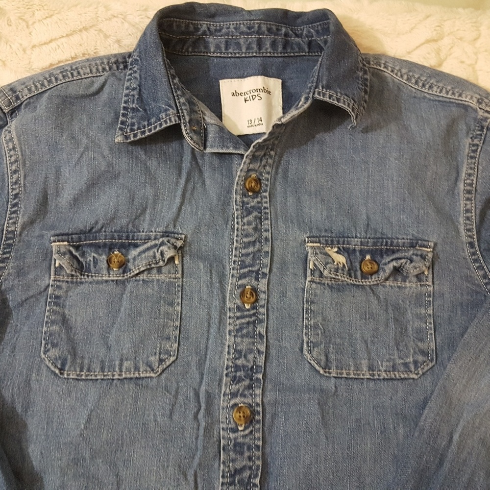 Abercrombie Kids boy chambray jean shirt