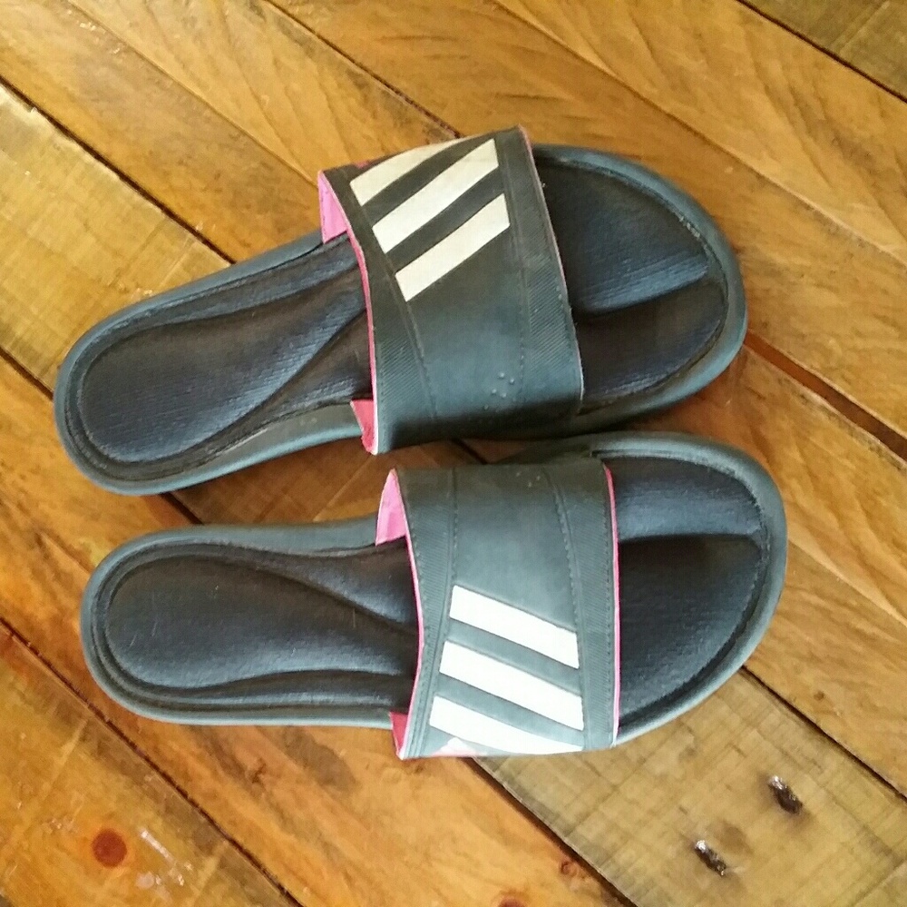 Adidas slides.