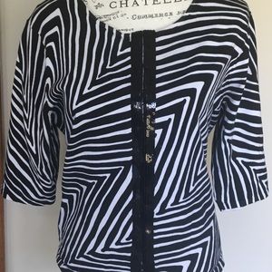 White House Black Market Sweater 3/4 Sleeve Sequin