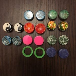 Assorted metal, stone, and acrylic plugs!