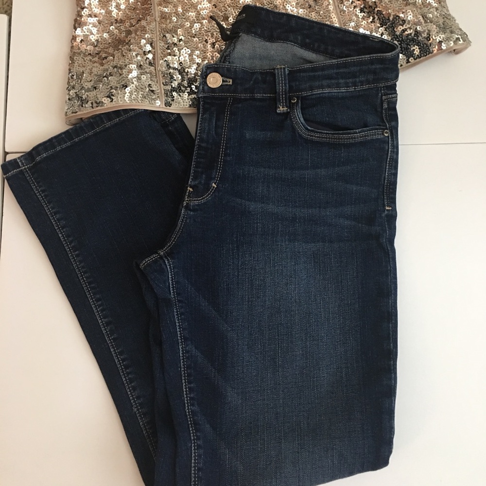 WHBM Blue Crop Jeans