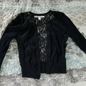 Lauren Conrad Black Lace Cardigan