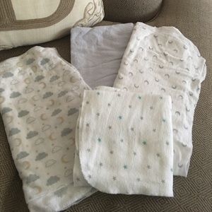 Four receiving blankets!