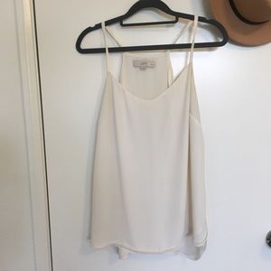 Chiffon off white tank from LOFT size M