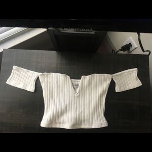 Showpo off shoulder crop top AYAI look alike BNWOT