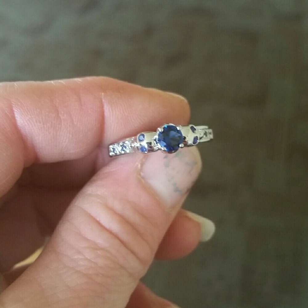Women blue stone ring