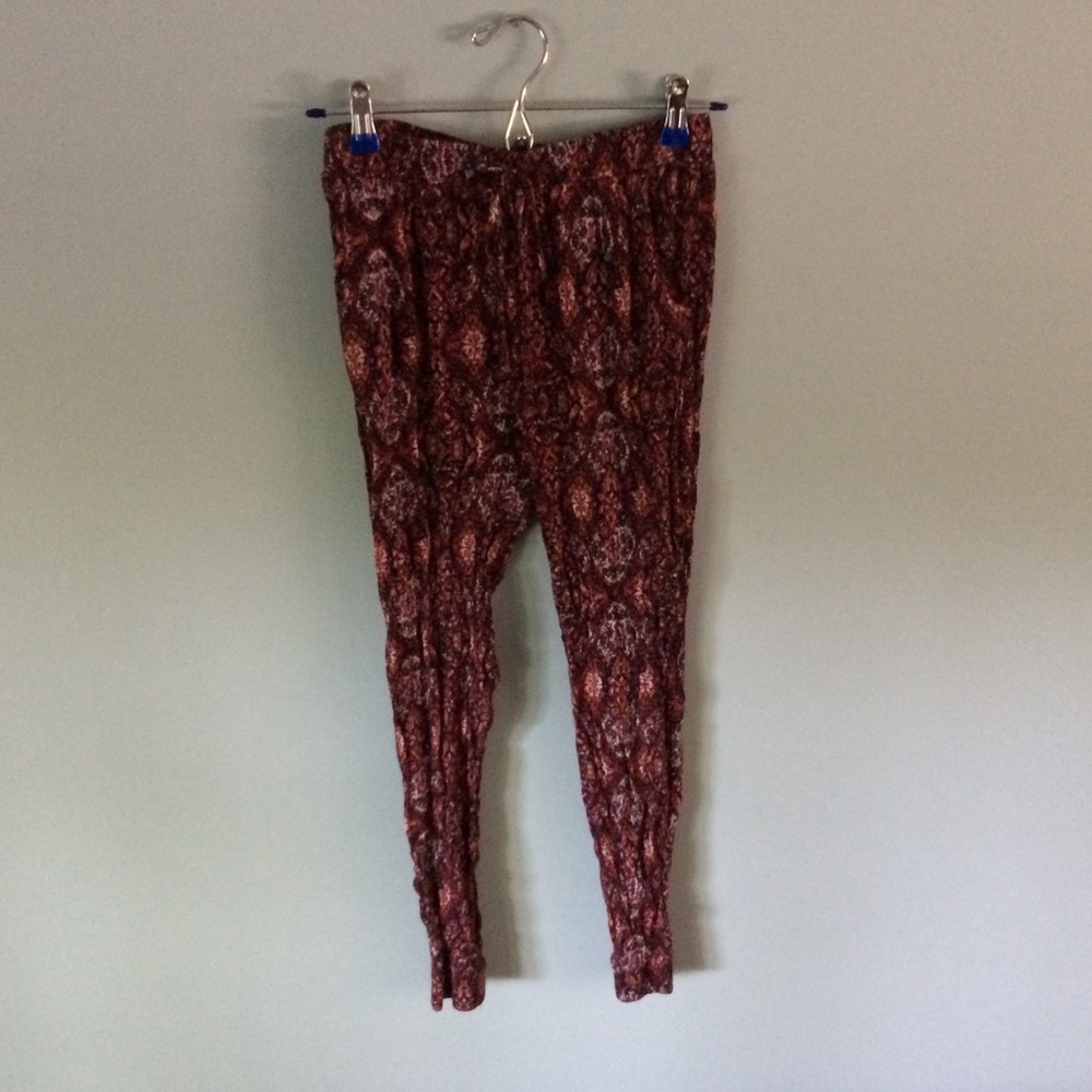patterned harem pants