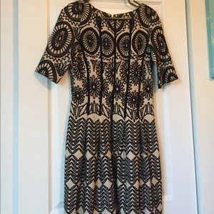 Black and off white dress. Nice thick material