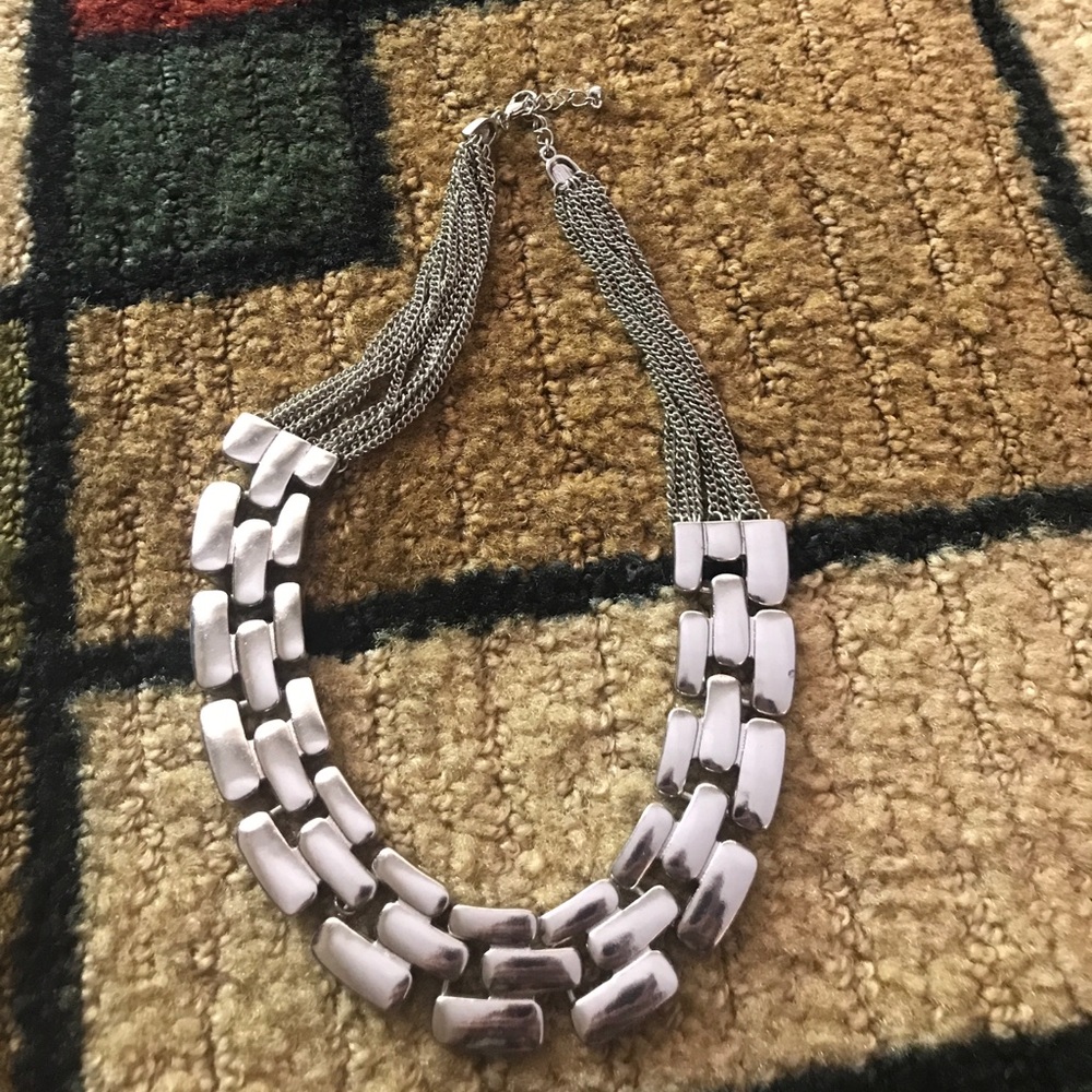 F21 silver fashion necklace