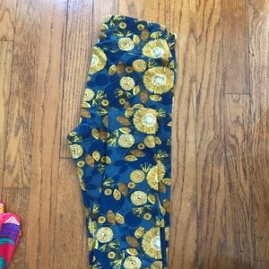 Sunflower Print Lularoe Leggings