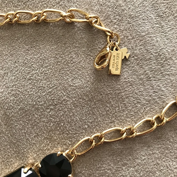 Kate Spade•Black Gem and Gold Jackpot Statement Necklace-NWT - Picture 5 of 6