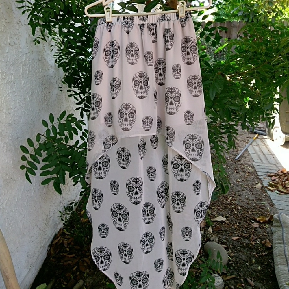 H&M High low skirt w/sheer shell