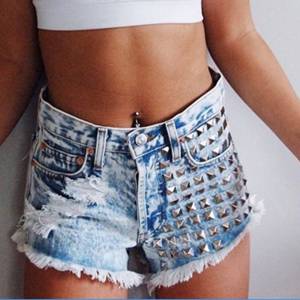 Runway Dreamz Acid Cheeky Cut Off Short Studs