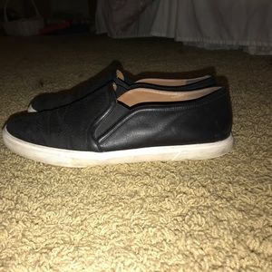 Black leather shoes