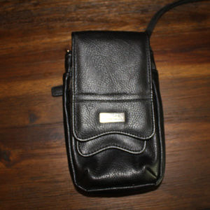 Buxton Black leather wristlet wallet
