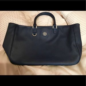 TORY BURCH Navy/Gold Large Leather tote TORY BURCH Navy/Gold Large Leather tote