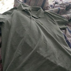 Grey lacoste polo shirt