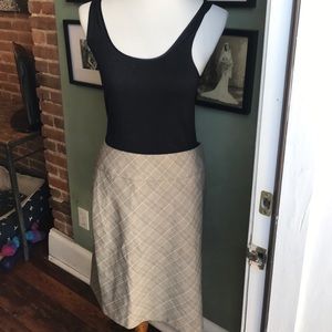 Brown Plaid Work Skirt