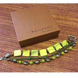 Silpada Designs Green Mother of Pearl Bracelet
