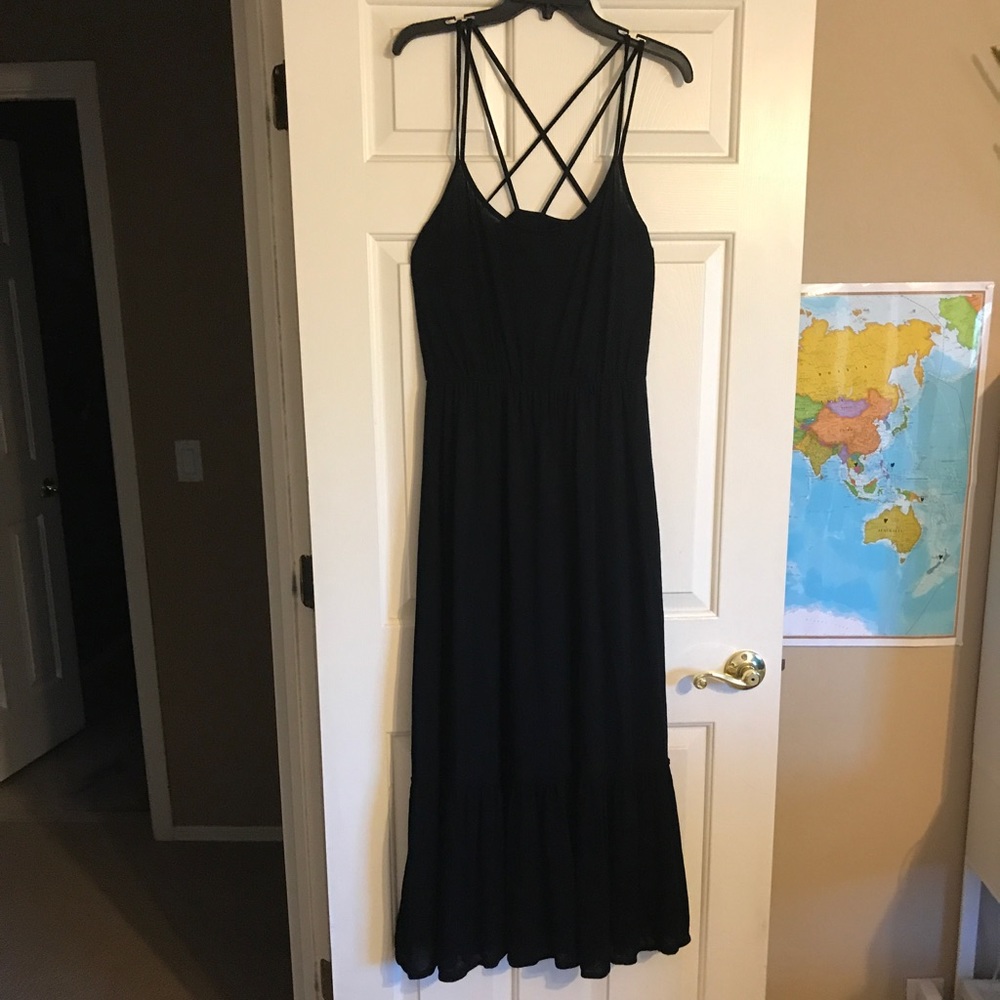 Black maxi dress.