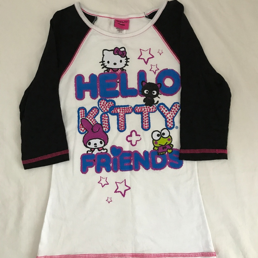 Hello Kitty & Friends baseball style 3/4 tee M