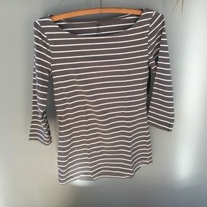 H&M Boat Neck 3/4 Sleeve Top Sz s