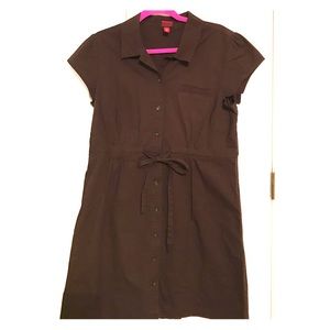 Dark brown cotton dress