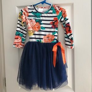 Floral baby dress with tutu skirt